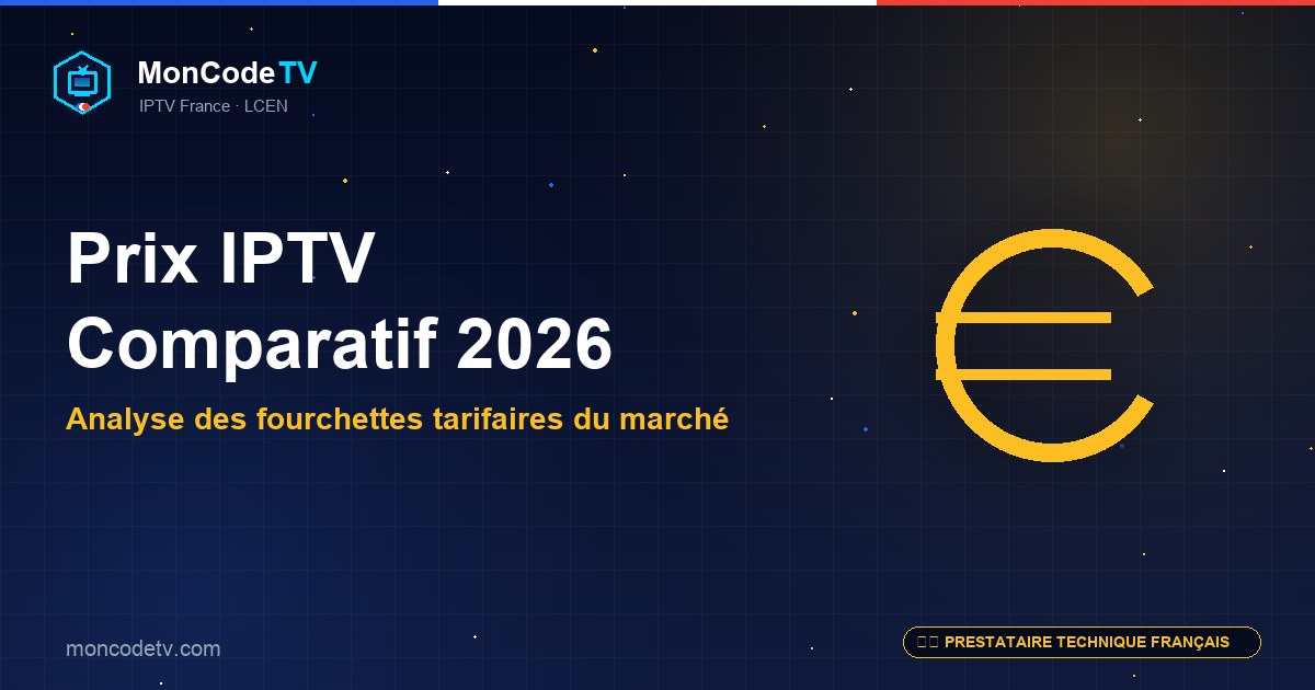Prix IPTV comparatif France 2026 — analyse des fourchettes tarifaires et pièges des offres à 5€